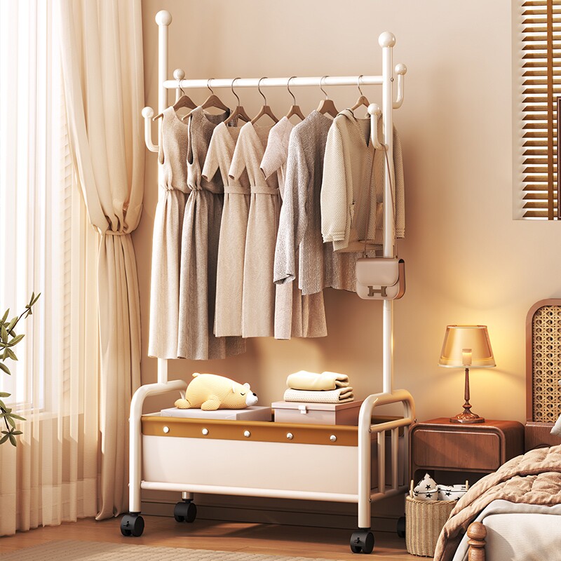 挂衣架落地卧室家用室内房间晾衣架可移动多功能置物收纳衣帽架子