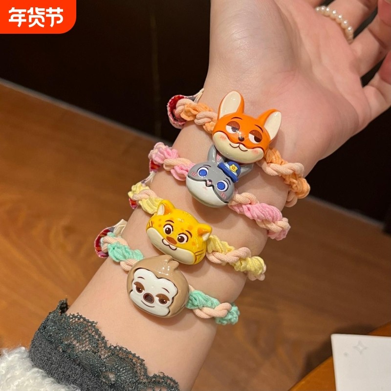 卡通布标疯狂动物城朱迪尼克发圈少女麻花扎头皮筋发绳警官红色,童装/婴儿装/亲子装,发饰,淘宝优惠券,粉丝福利购,淘宝优惠卷