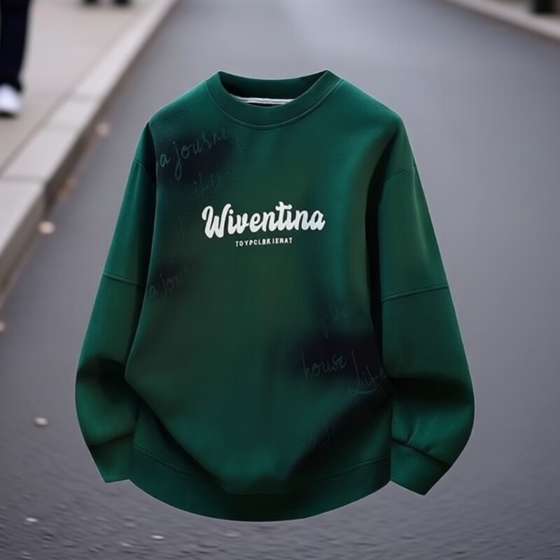 纯棉重磅卫衣宽松收口袖加绒加厚打底衫上衣港风潮流内搭长袖T恤