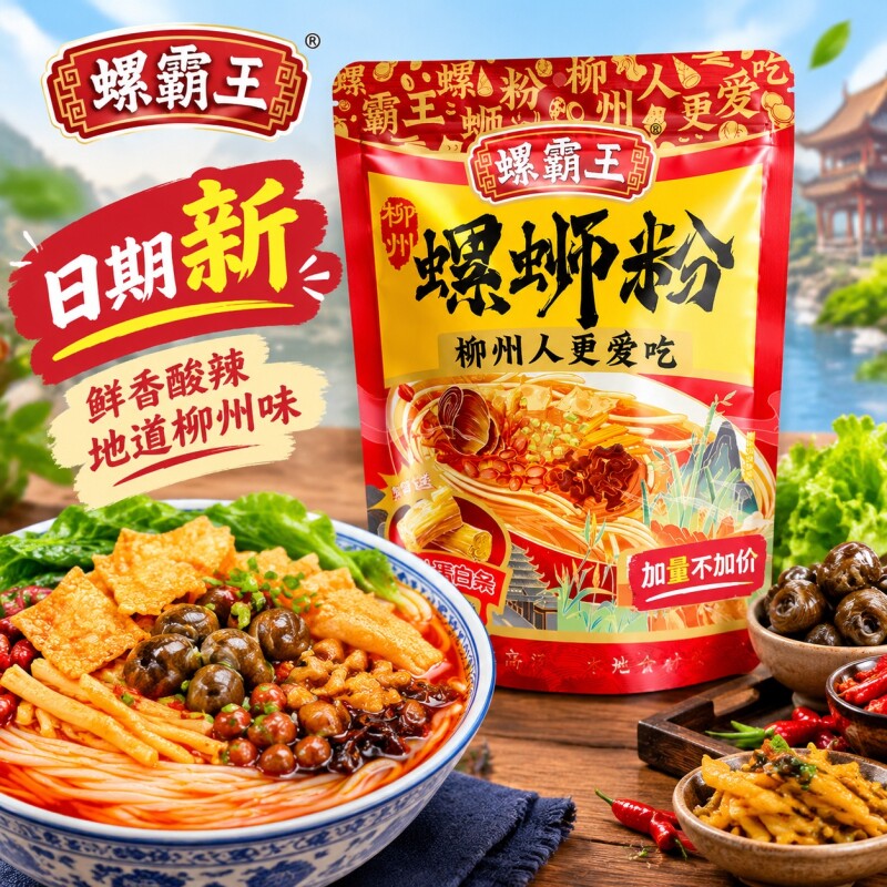 螺霸王广西柳州螺蛳粉原味正宗螺丝粉经典酸辣粉米粉美食爆炒袋装