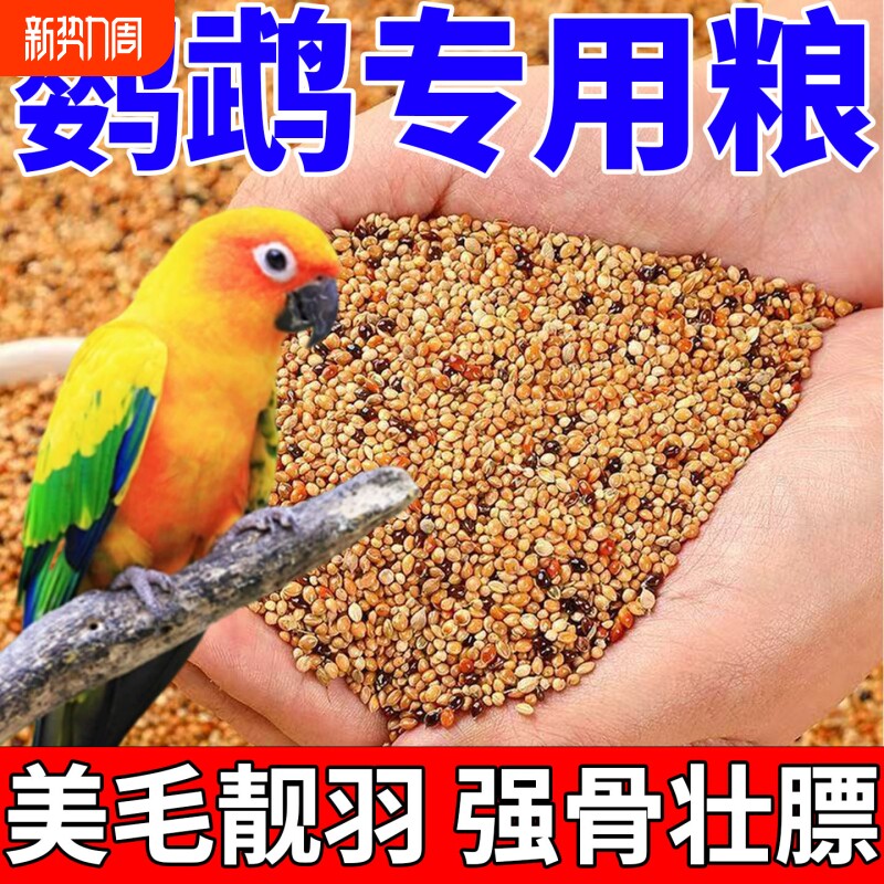 鹦鹉鸟粮饲料虎皮牡丹玄凤专用鸟粮亮羽壮膘通用五色黍子营养鸟食