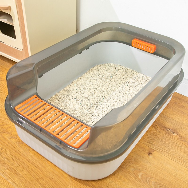 【多可特猫砂盆】超大号全开放式幼猫厕所防臭外溅半封闭屎盆用品