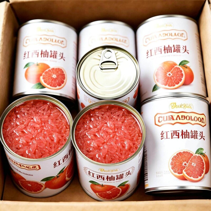 红西柚颗粒罐头大罐西柚果粒水果杨枝甘露奶茶店商用整箱鲜果果肉