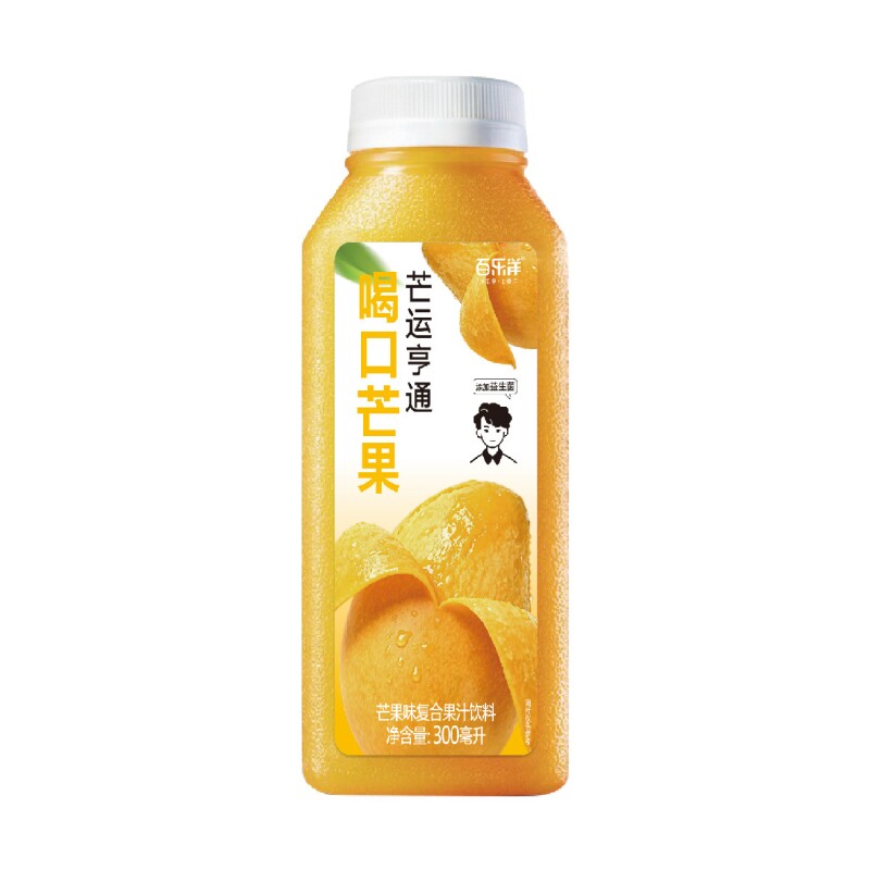 喝口芒果 芒果味复合果汁饮料300ml*1瓶图片