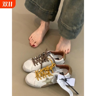 运动板鞋 春秋休闲阿甘鞋 小白鞋 女2025新款 平底手工 德训鞋 美拉德