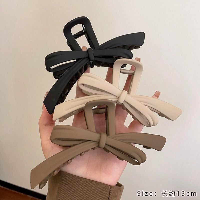 大号盘发抓夹女2024新款发夹韩国后脑勺鲨鱼夹子高端发卡发饰蝴蝶