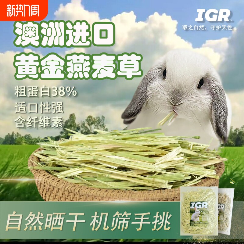 澳大利亚进口燕麦草兔粮龙猫豚鼠荷兰猪干草包邮牧草羊驼晒干黄金