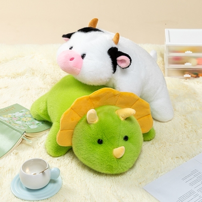 可爱趴姿萌宠小动物系列毛绒玩偶家居桌伴摆件儿童治愈系布娃娃