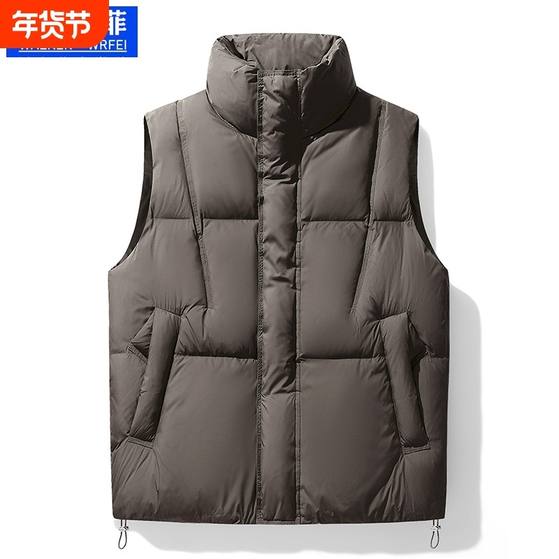 羽绒马甲男冬季新款加厚保暖外套户外休闲背心无袖立领运动上衣服