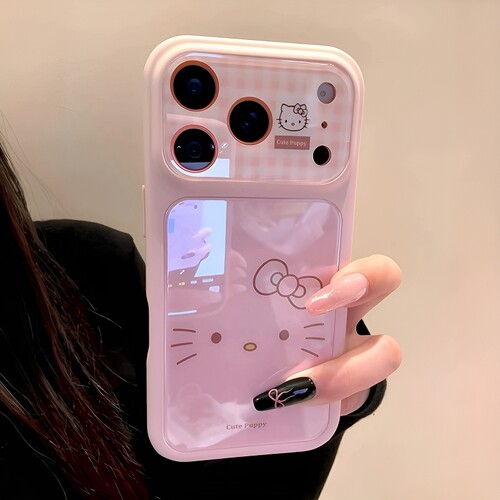 【秒变17】适用苹果17promax手机壳iPhone16pro高级15新款14大视窗13pro全包可爱17air粉格纹猫咪防摔保护套