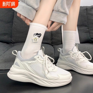 网面透气百搭运动鞋 学生跑步鞋 秋季 轻便防滑体育课专用鞋 圆头 训鞋