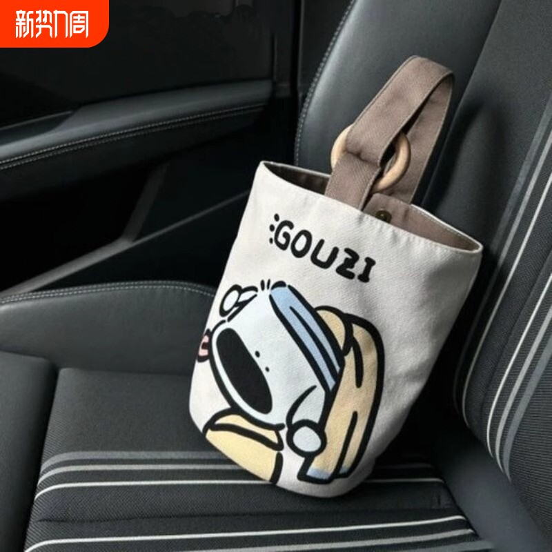 手提袋帆布水桶包手提包卡通防水上班族便携便当包可爱手拎外出