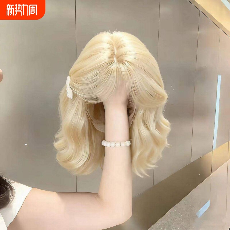 韩系羊毛蛋蛋短发假发卷发秋冬复古头套刘海减龄纹理蓬松自然仿真