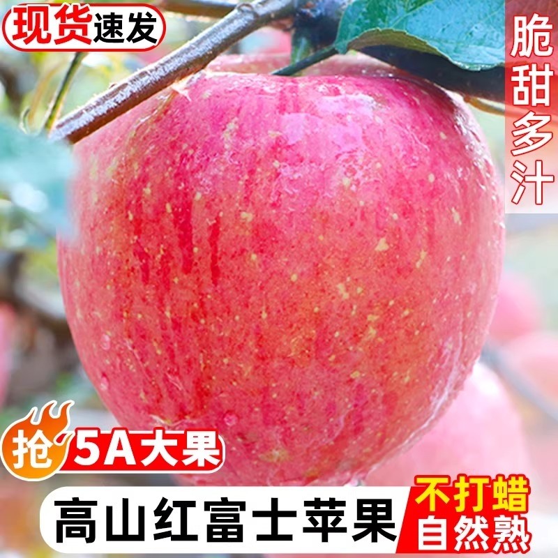 正宗红富士陕西洛川苹果水果新鲜整箱冰糖心脆甜9斤包邮仓发货,水产肉类/新鲜蔬果/熟食,苹果,淘宝优惠券,粉丝福利购,淘宝优惠卷