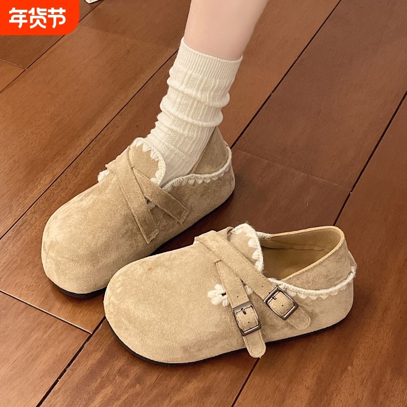 复古厚底全包勃肯鞋女款2025秋季新款内增高配裙子一脚蹬博肯单鞋,女鞋,勃肯鞋/软木鞋,淘宝优惠券,粉丝福利购,淘宝优惠卷