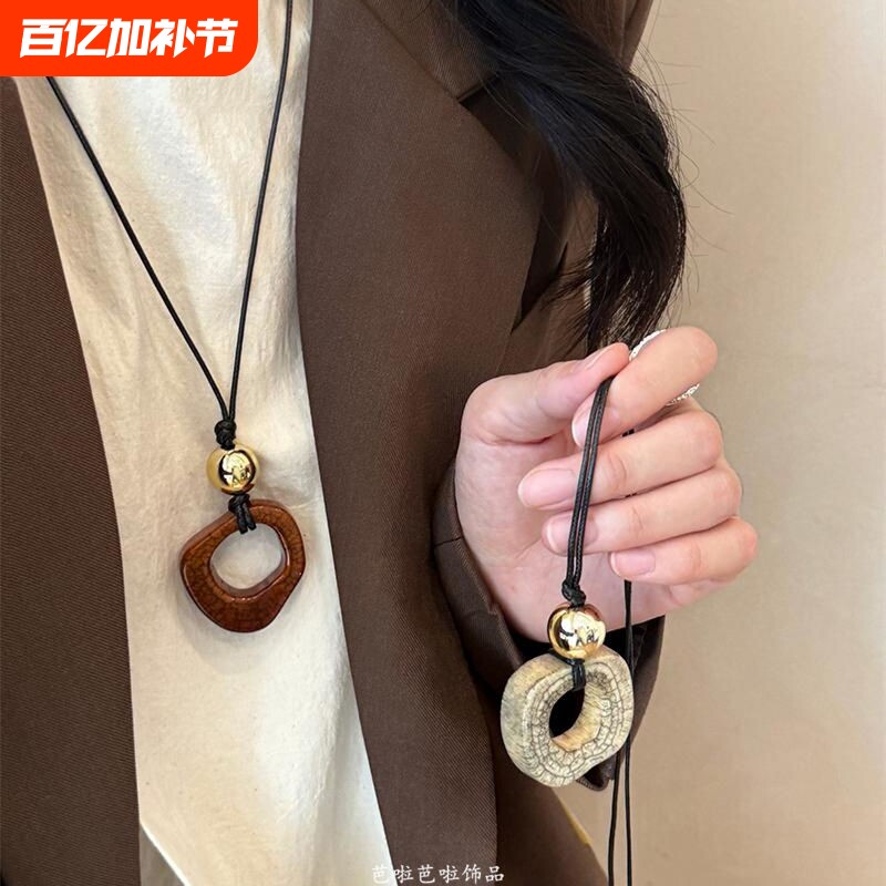 骆驼骨吊坠项链女ins小众设计感长款毛衣链2025新款独特百搭配