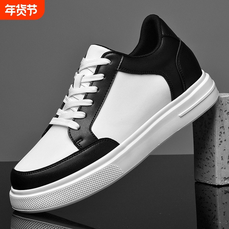 新款小白鞋男鞋白色极简主义橡胶底运动鞋板鞋百搭休闲2025潮流