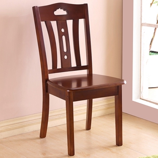 实木椅子中式靠背椅家用简约木头凳子餐厅饭店吃饭餐桌椅木椅软包