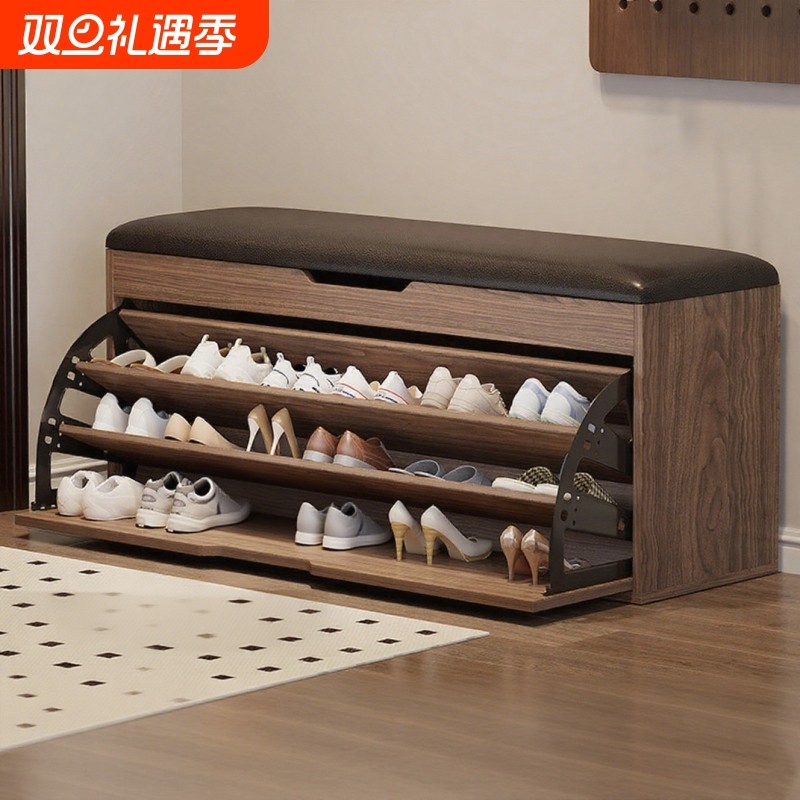 换鞋凳家用门口鞋架可坐入户鞋柜坐凳一体玄关储物凳子进门穿鞋凳