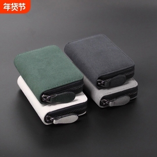 卡包男士翻毛皮高级感轻薄款多卡位小巧卡夹证件收纳包钱夹卡套女