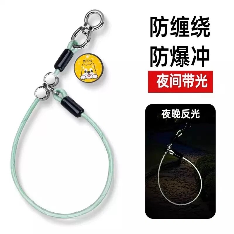 反光狗狗牵引绳狗项圈p链遛狗绳子防爆冲狗链子训狗脖套大型犬										