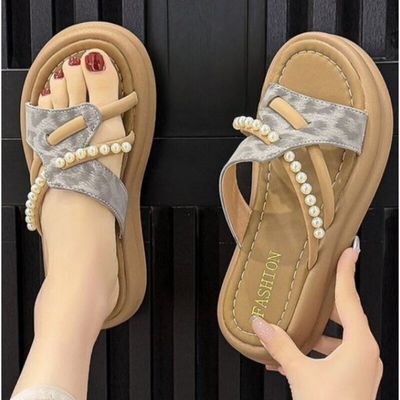 意尔康心选真皮拖鞋女新款夏外穿