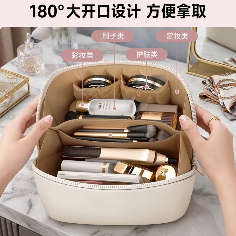 化妆包便携复古新型分区收纳图片