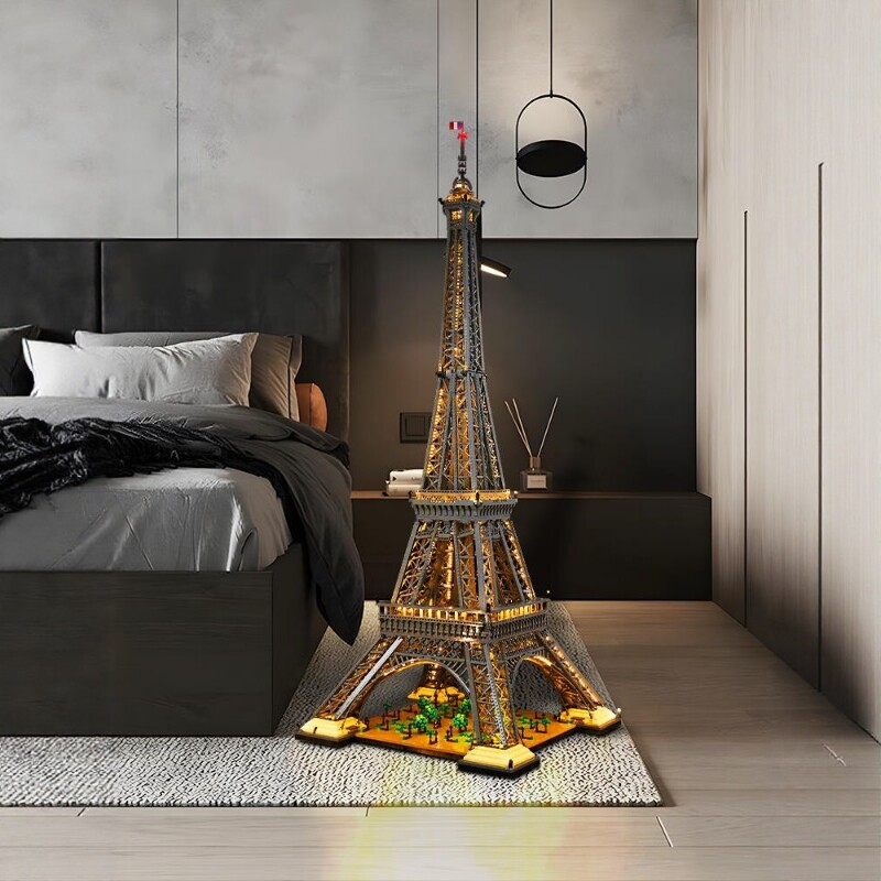 法国巴黎埃菲尔铁塔积木高难度积木拼装玩具世界建筑男女新年礼物