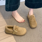 厚底勃肯鞋女款2025新款秋冬季加绒保暖毛毛鞋防滑雪地棉鞋子女鞋