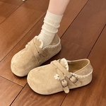 复古厚底全包勃肯鞋女款2025秋季新款内增高配裙子一脚蹬博肯单鞋