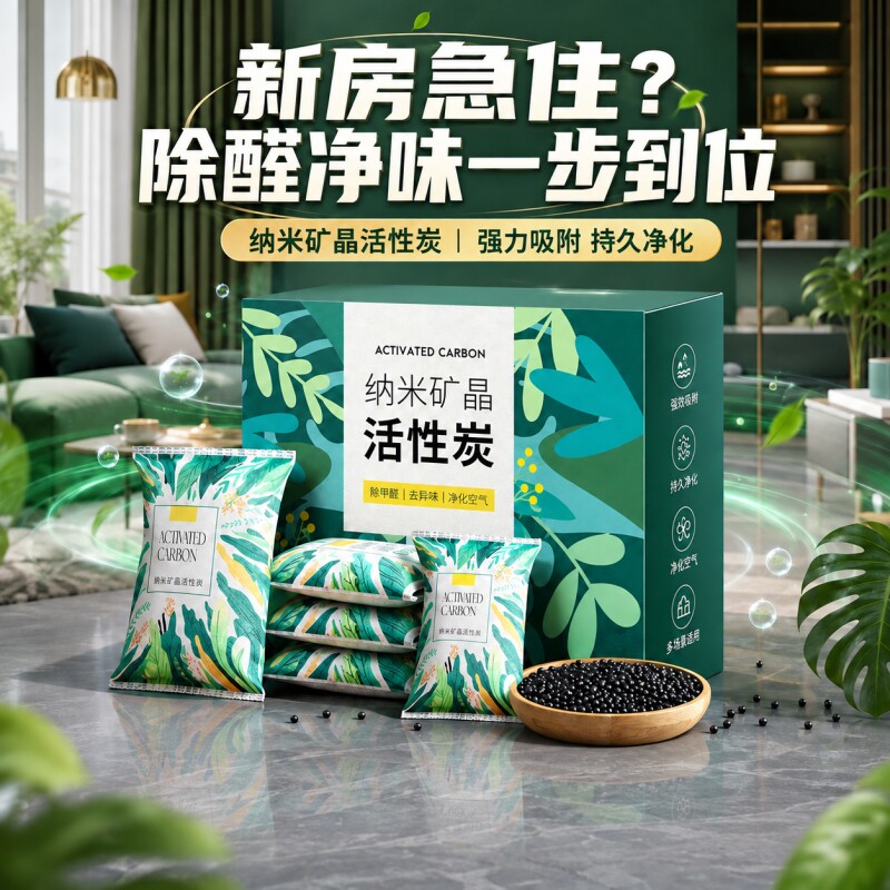活性炭除甲醛竹炭包家用去除吸异味装修碳包新房车甲醛清除剂