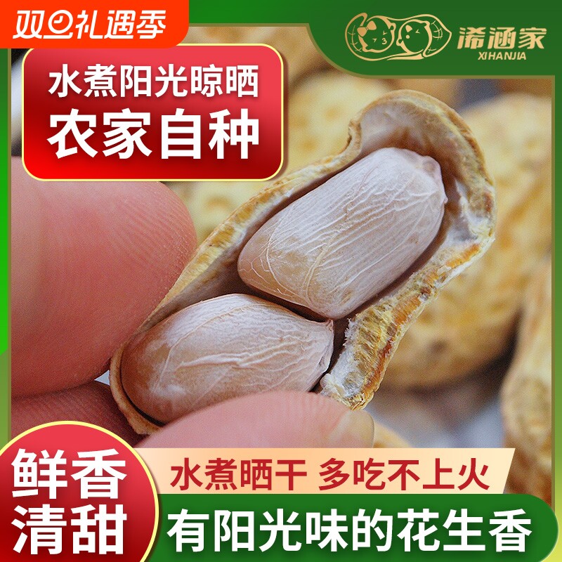 2025新水煮花生原味农家红皮蒜香五香奶油盐咸干带壳奶香健康袋装