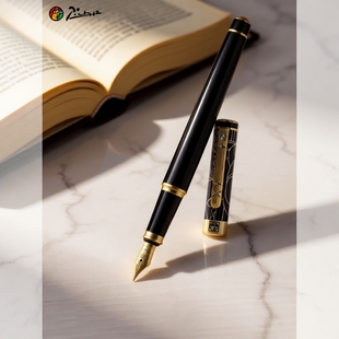 毕加索902钢笔商务办公成人练字高档礼盒送礼高颜值男士 书法刻字签字笔墨水笔弯尖美工笔