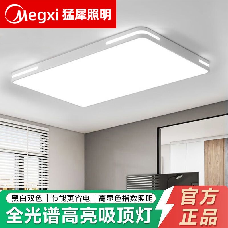 高亮LED吸顶灯客厅简约现代客厅吸顶灯护眼全光谱超薄主卧室大灯