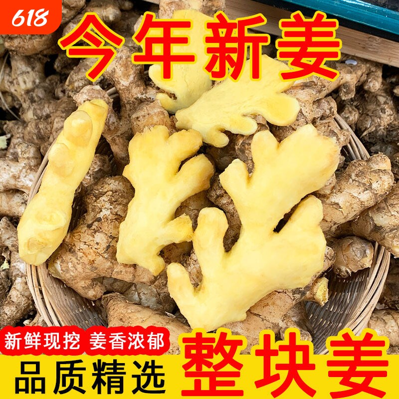 正宗云南小黄姜新鲜罗平生姜老姜农家自种黄姜月子姜干姜非嫩母姜