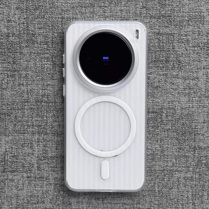 适用Findx9/x8s+文艺X6/x7Ultra瓦楞光栅冰雾磨砂白磁吸X300手机壳OPPO薄Reno13亚克力4s一加Ace5好看X200pro