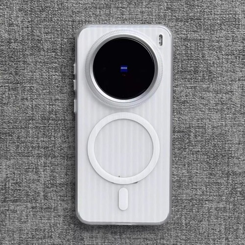 适用Findx9/x8s+文艺X6/x7Ultra瓦楞光栅冰雾磨砂白磁吸X300手机壳OPPO薄Reno13亚克力4s一加Ace5好看X200pro - 封面