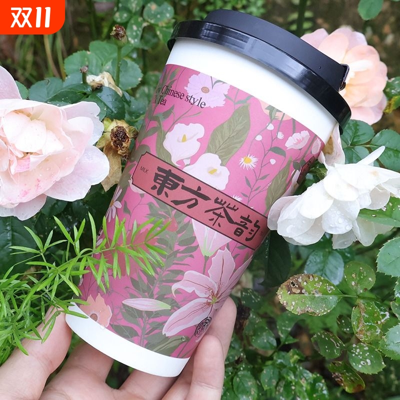 国风带盖纸杯商用|超4000次加购