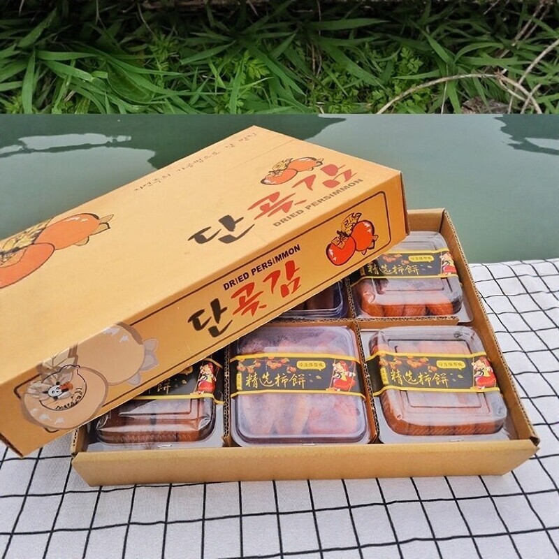 广西恭城农家特产级霜降柿饼独立小包装农家流心吊柿子礼盒包装