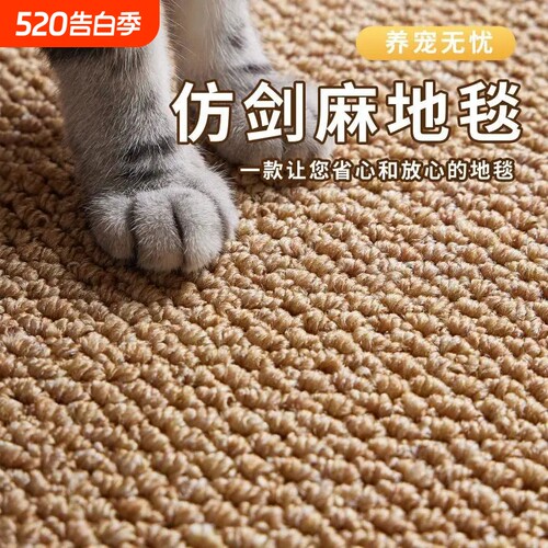 仿剑麻防猫抓宠物地垫客厅地毯沙发茶几垫卧室床边脚垫子猫咪入户