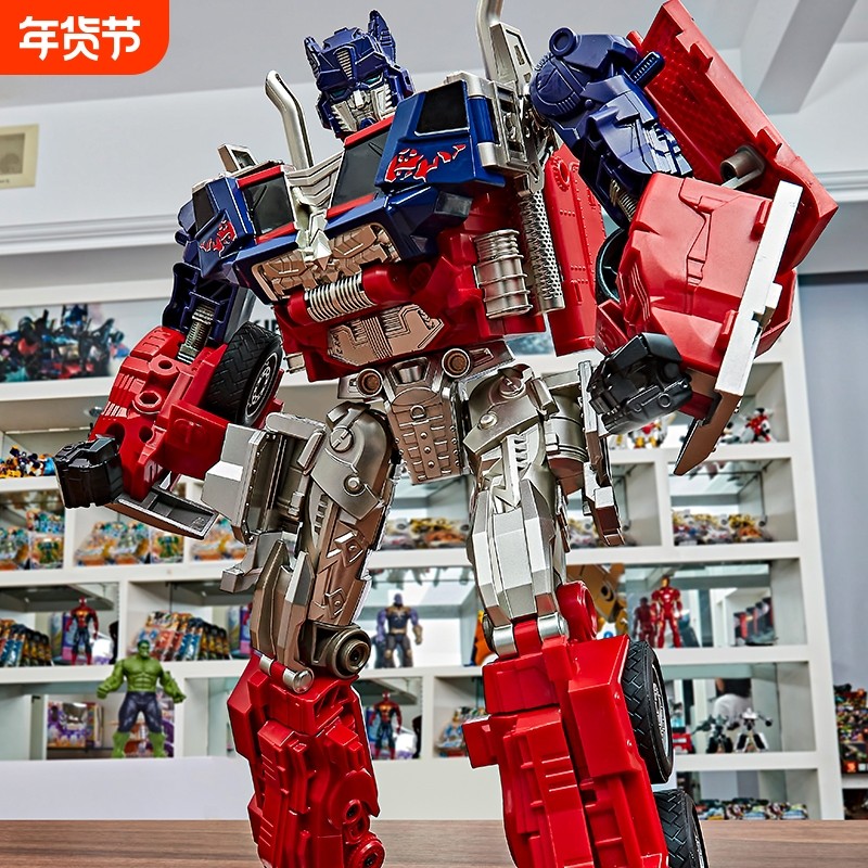 儿童变形玩具汽车机器人新年礼物金刚擎天模型机甲男孩大黄蜂合金