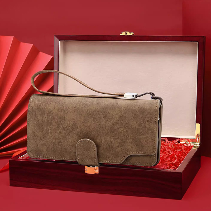 2026新款男士钱包长款拉链扣皮夹大容量钱夹手拿包多卡位一体卡包