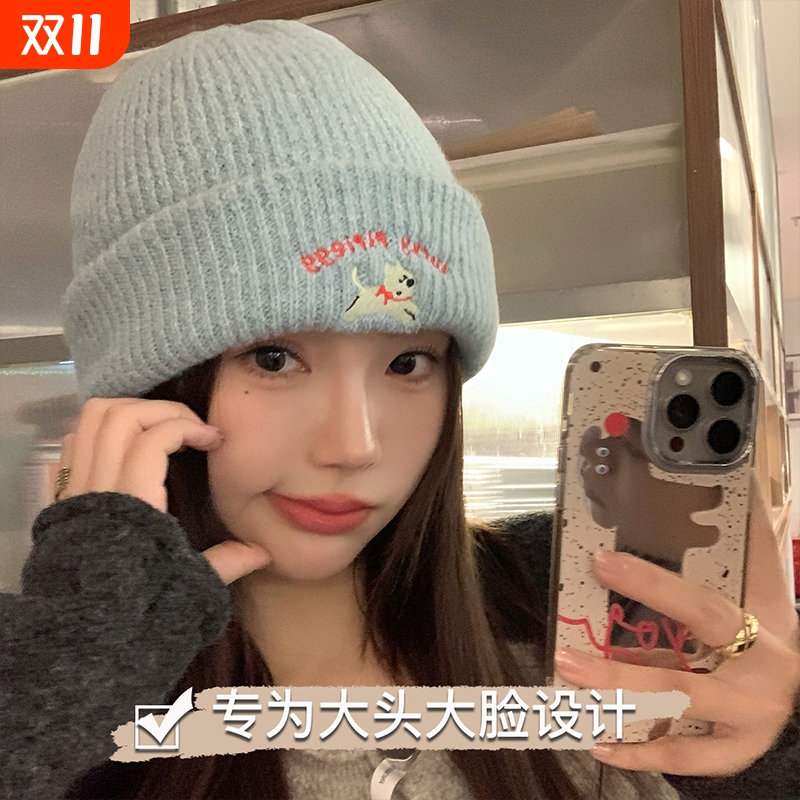 毛线帽护耳女秋冬新款