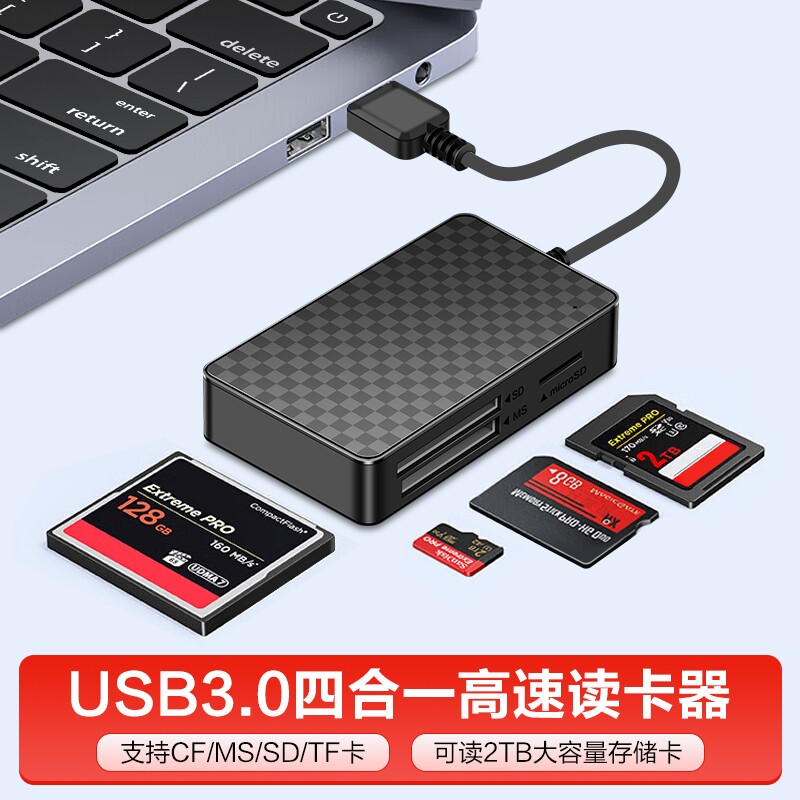 相机读卡器四合一cf卡sd高速usb3.0otg安卓typec手机电脑ms车载转换多功能tf内存适用于尼康索尼单反佳能相机图片