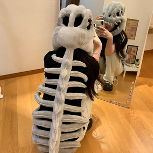 鹿晗同款恐龙骨架外骨骼头套恐龙帽子玩偶儿童生日礼物玩具动物