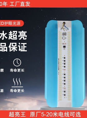 led碘钨灯带电缆线1000w装修工地用防水户外照明灯超亮100w太阳灯