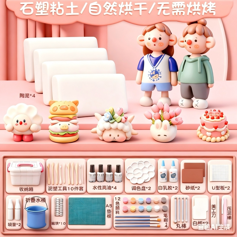 免烤白色黏土500g|超1000次加购