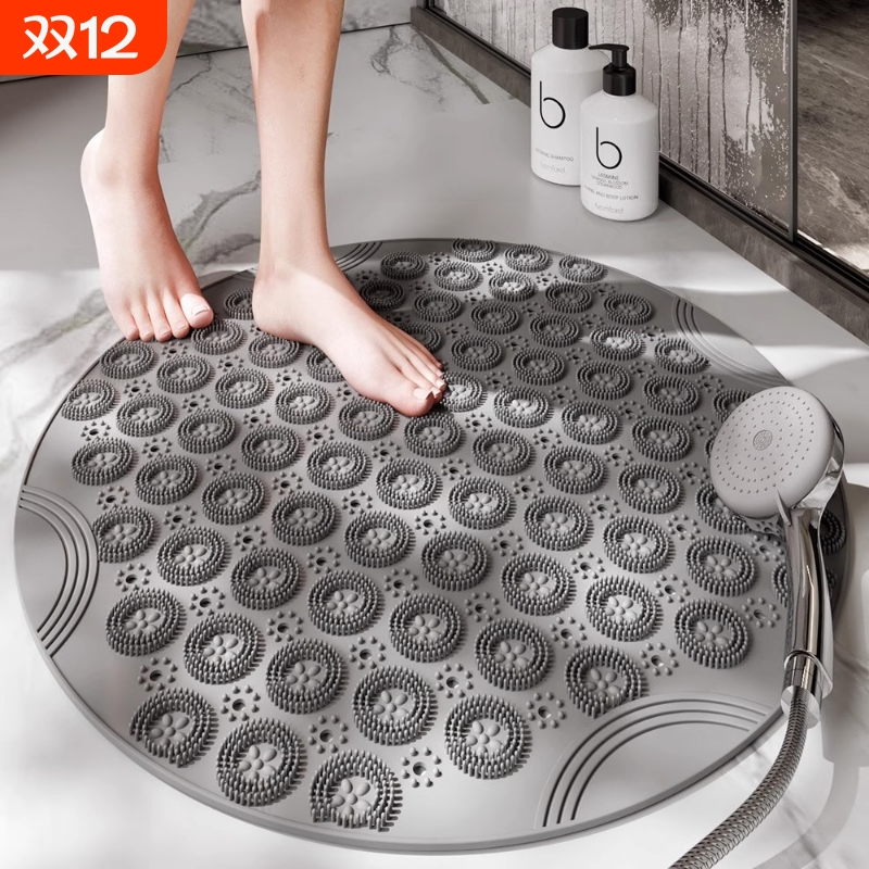 指压板同款软胶浴室搓澡防滑垫子搓澡神器淋浴按摩吸盘足底室内
