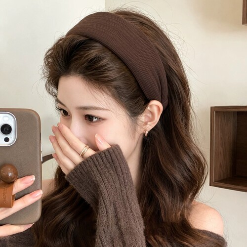 秋冬韩系宽边高颅顶发箍2026新款女高级感不勒头箍显脸小发卡头饰
