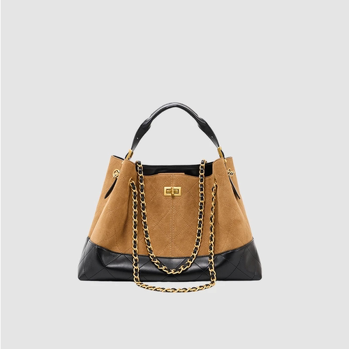 伊布古奇新款菱格链条包复古流浪包百搭精致香风托特包韩版潮包女